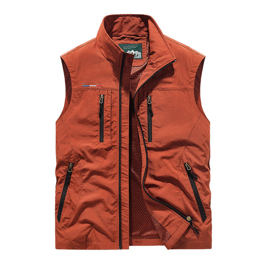 Big Size Men's Vest Outdoor Sports Fishing Sleeveless Jacket - American Smart