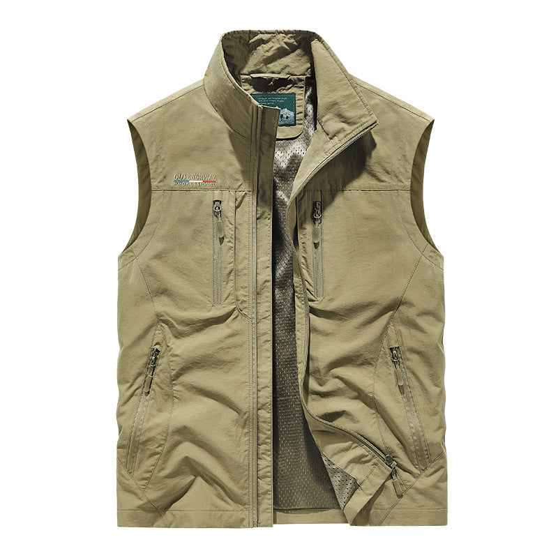 Big Size Men's Vest Outdoor Sports Fishing Sleeveless Jacket - American Smart