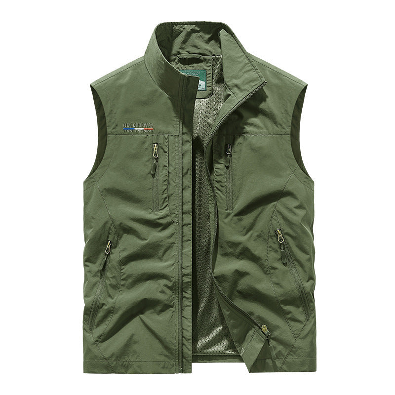 Big Size Men's Vest Outdoor Sports Fishing Sleeveless Jacket - American Smart