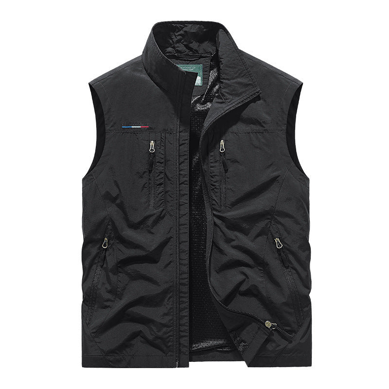Big Size Men's Vest Outdoor Sports Fishing Sleeveless Jacket - American Smart