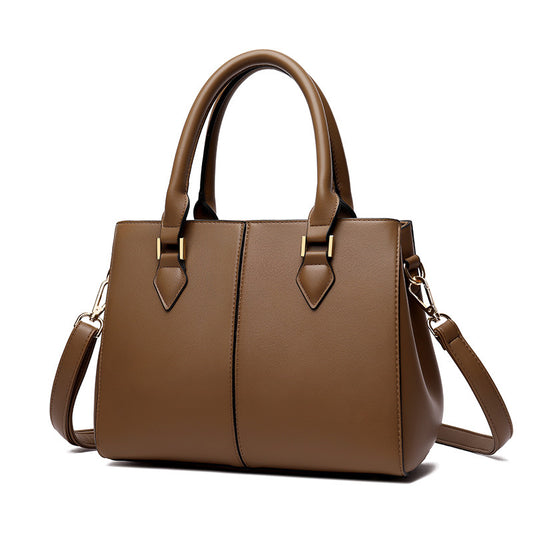 Elegant mid-aged women's tote bag by eprolo featuring a stylish handbag with structured design and top handles.