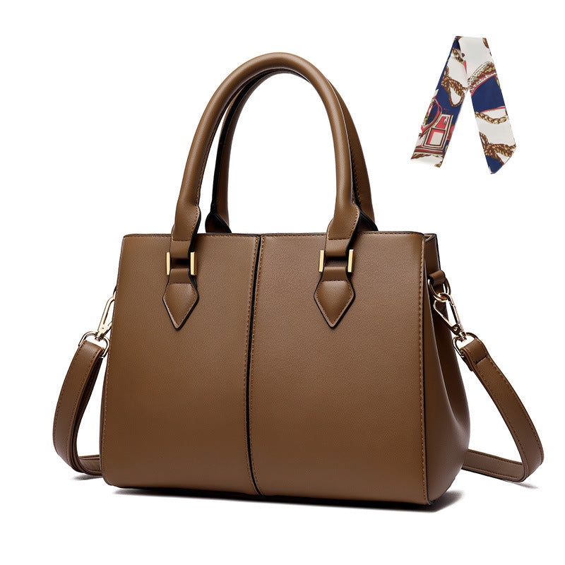 Elegant mid-aged women's handbag by eprolo, stylish tote bag with structured design and top handles for daily use.