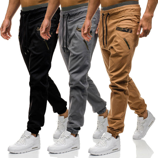 Men's black fitness joggers from eprolo featuring a slim fit, casual design, and comfortable long pants for workouts and everyday wear.