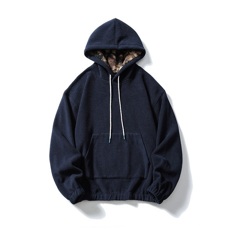Eprolo mountain-style casual hoodie outwear with lining, pullover sweatshirt featuring a comfortable fit and outdoor-inspired design.