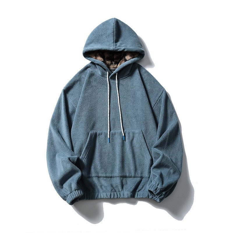 Casual mountain-style eprolo hoodie outwear with lining, featuring a pullover sweatshirt design and comfortable fit.