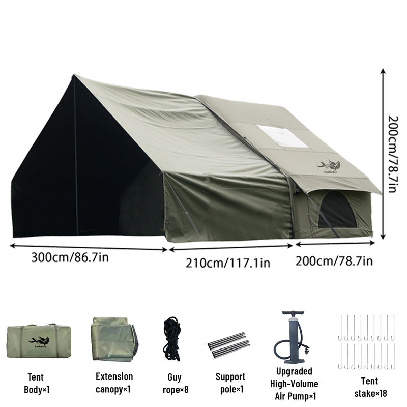 Large inflatable glamping tent with skylight and breathable mesh, ideal for summer camping and backpacking by eprolo.