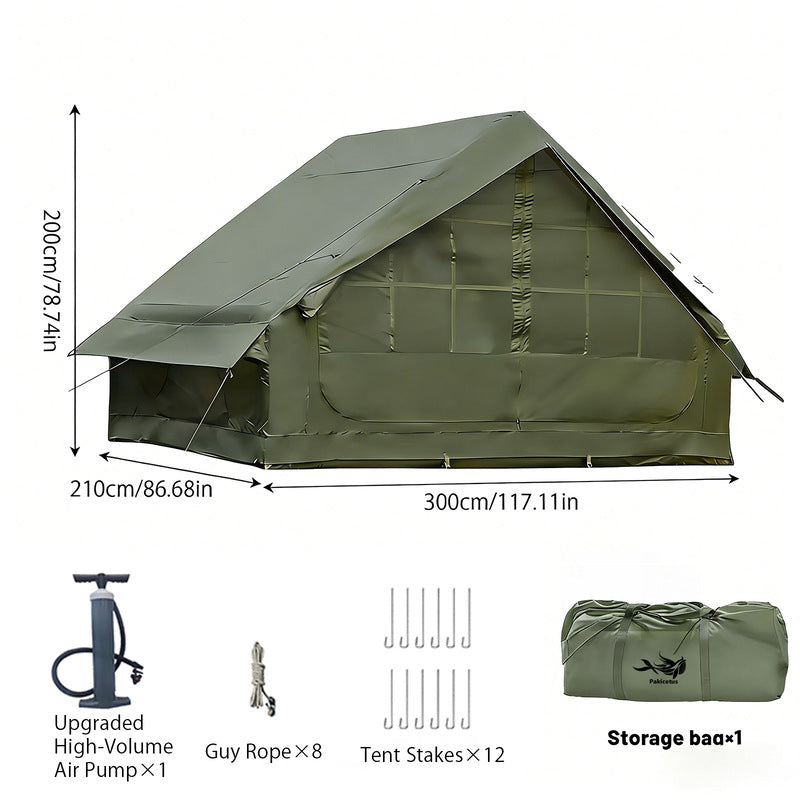 Large eprolo inflatable glamping tent with skylight and breathable mesh, ideal for summer camping and backpacking adventures.
