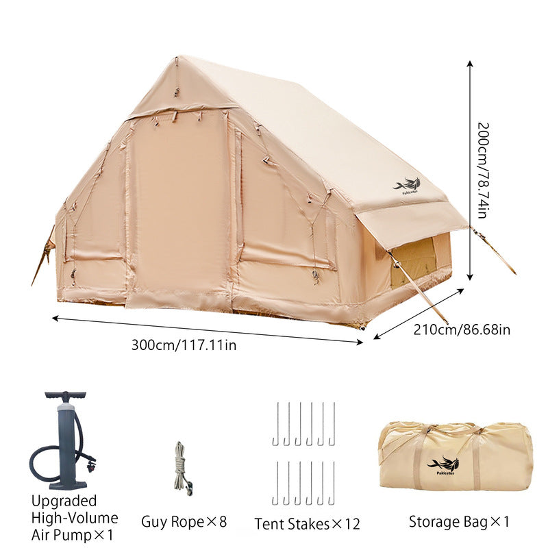 Large eprolo inflatable glamping tent with skylight and breathable mesh, ideal for summer camping and backpacking adventures.