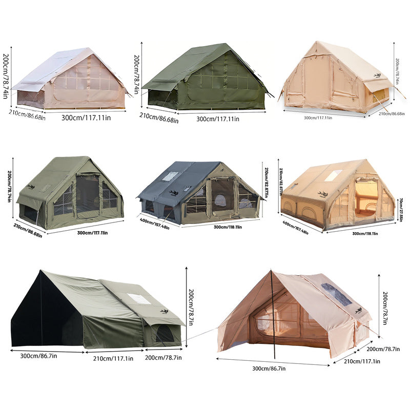 Large inflatable glamping tent with skylight and breathable mesh, ideal for summer camping and backpacking by eprolo.