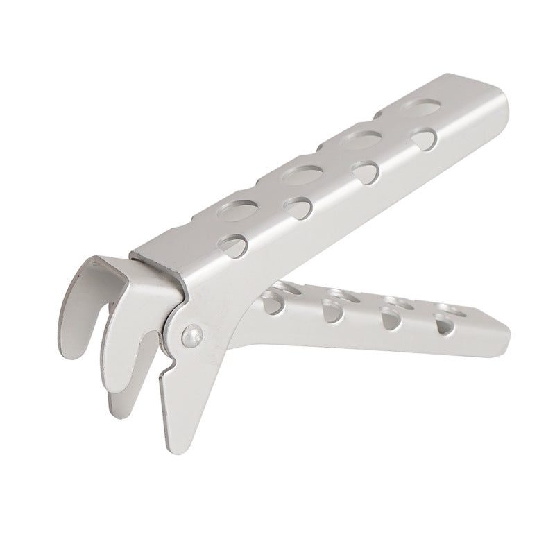 Anti scald pot clamp aluminum alloy perforated pot clamp outdoor portable hand clamp picnic barbecue kitchen tool pot handle - American Smart