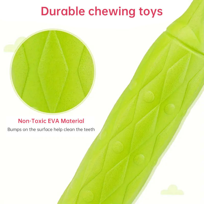 Large eprolo indestructible dog chew toy made of EVA material, molar sticks without rope, designed for safe, durable chewing.