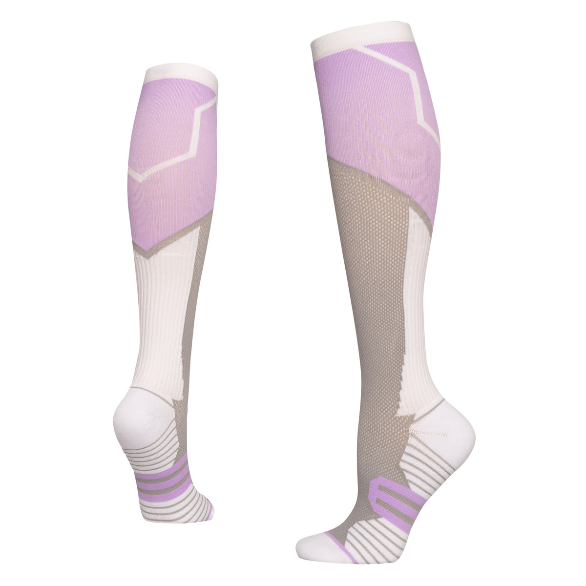 Eprolo outdoor sports pressure socks for women, long tube calf compression socks with gradient elastic design for fitness and skipping.