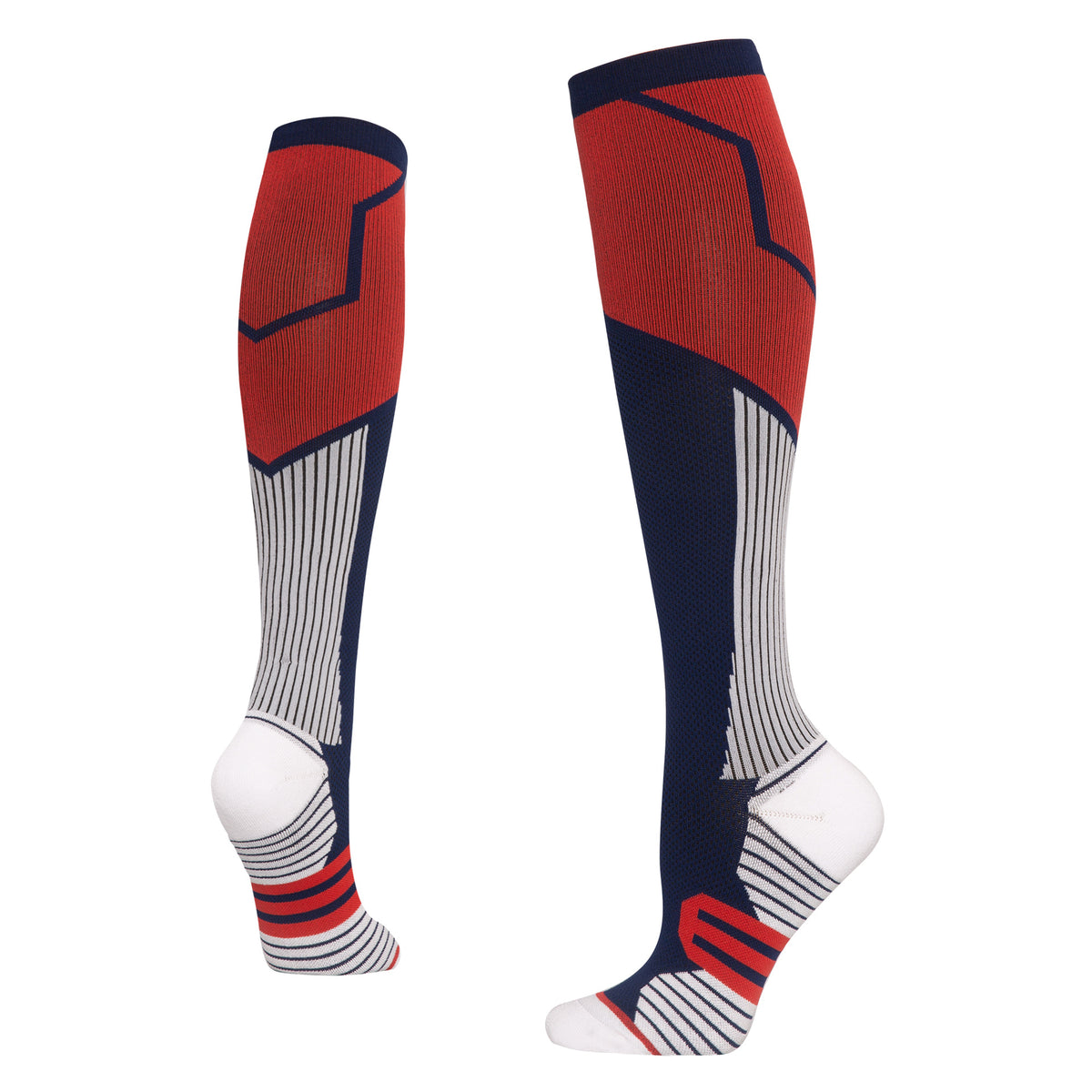 Eprolo women's outdoor sports pressure socks with gradient elastic compression, long tube calf socks for fitness and skipping rope workouts