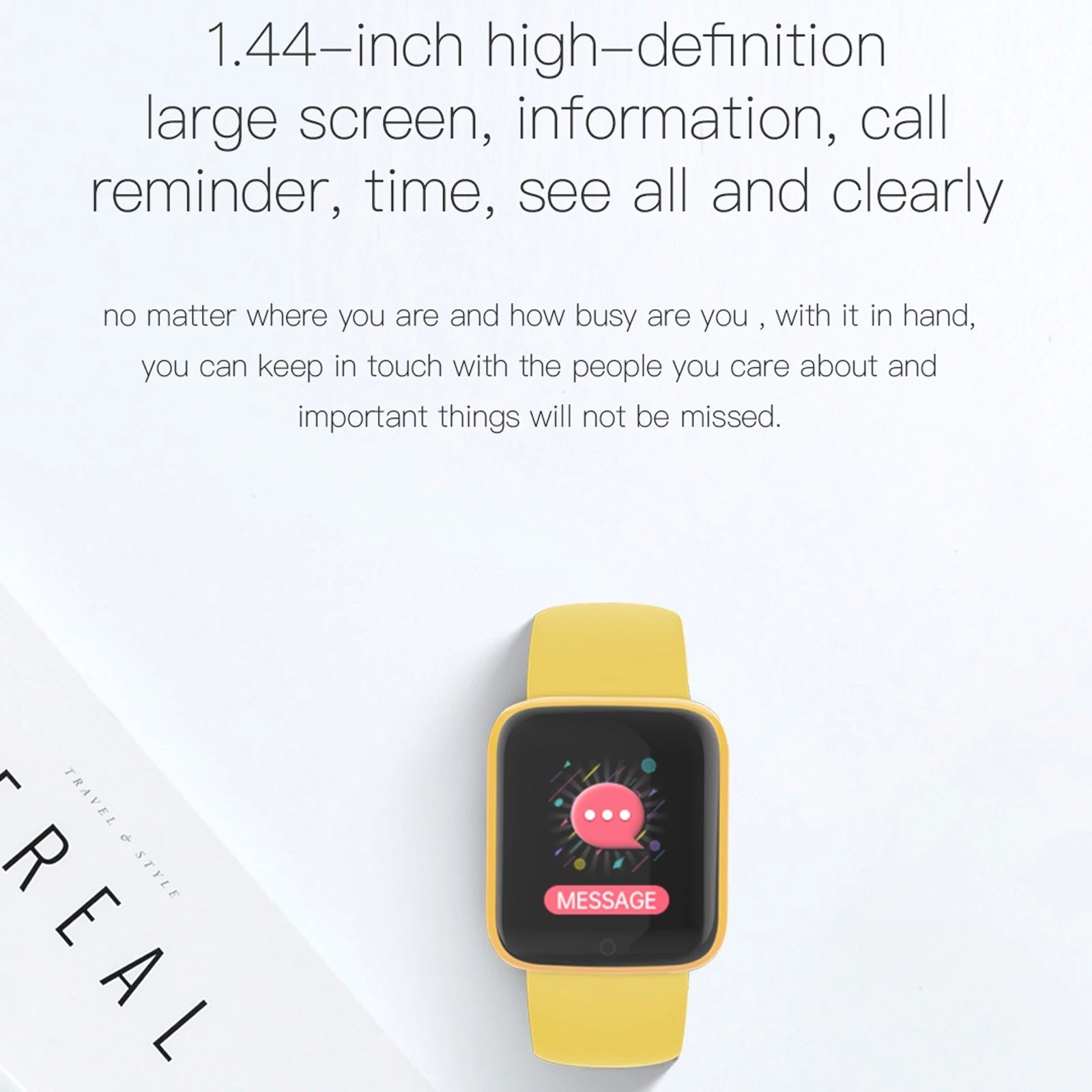 D20S smart bracelet 1.44  inches screen Y68 smart bracelet heart rate blood pressure monitoring pedometer bracelet - American Smart