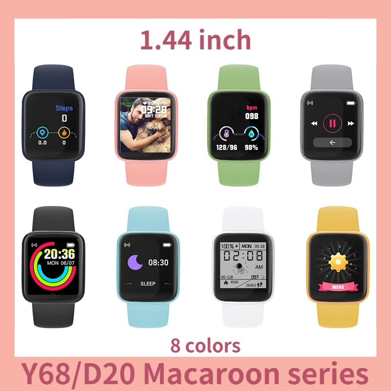 D20S smart bracelet 1.44  inches screen Y68 smart bracelet heart rate blood pressure monitoring pedometer bracelet - American Smart