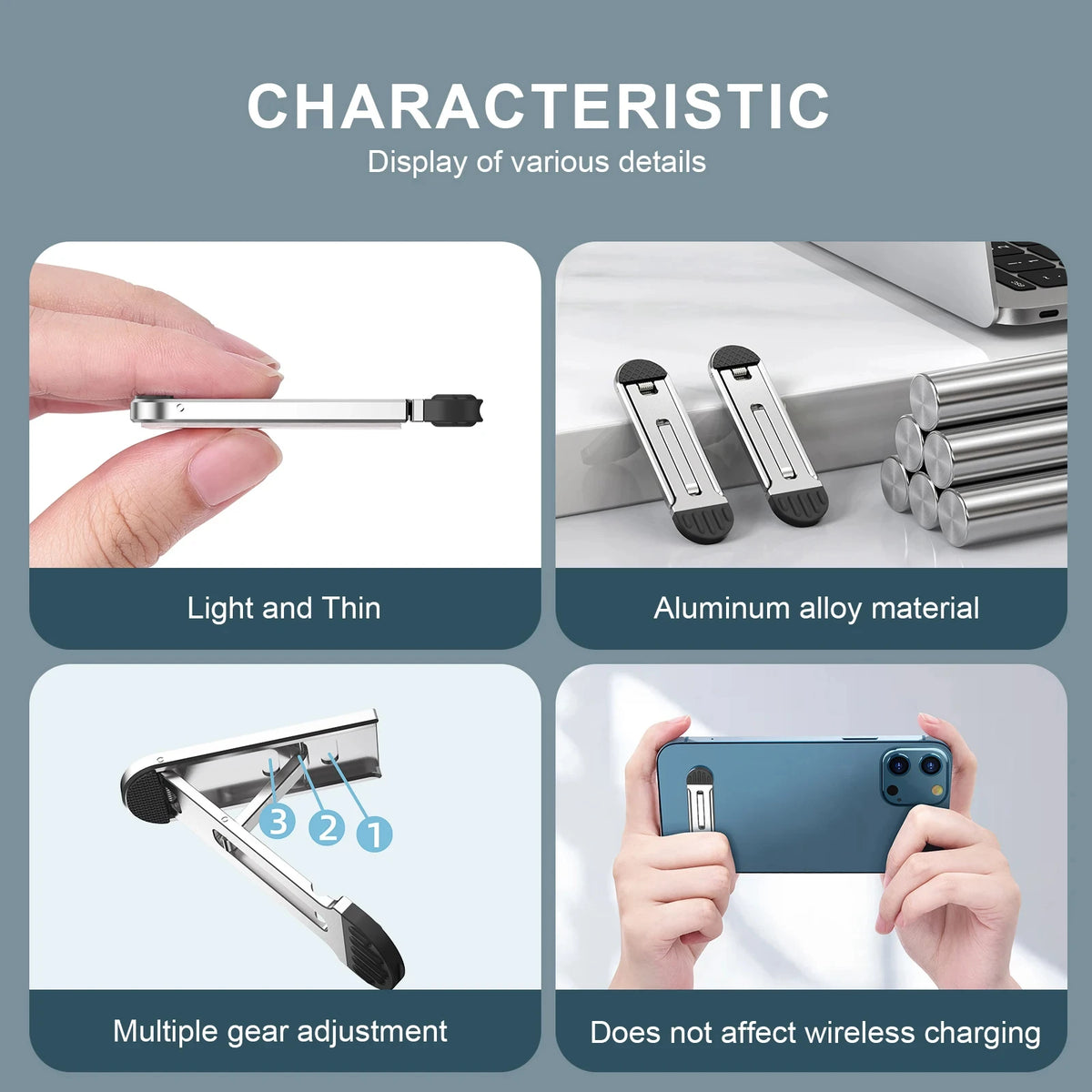 Eprolo laptop and tablet support bracket, ultra-thin folding lifting and cooling stand for desks, elevated and adjustable.