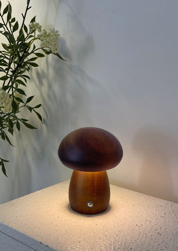 Eprolo mushroom LED night light with touch switch, ambient desk lamp for bedroom, minimalist design, perfect as a gift