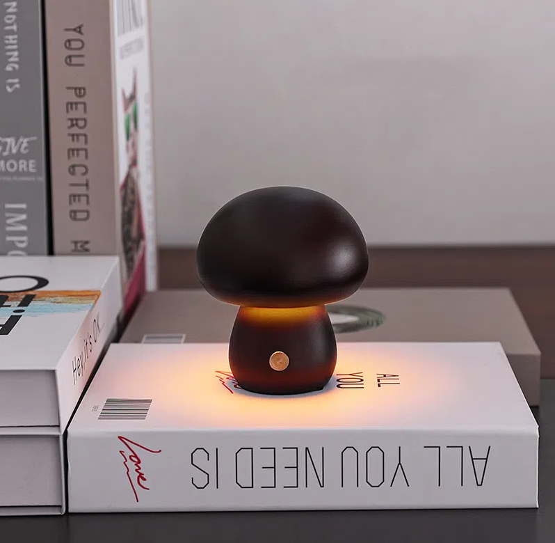 Eprolo mushroom LED night light with touch switch, minimalist desk lamp for bedroom ambient lighting, suitable as a gift.