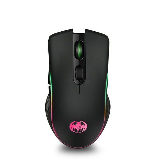 Eprolo 2.4G wireless luminous mouse with colorful glowing battery storage and wireless charging feature.