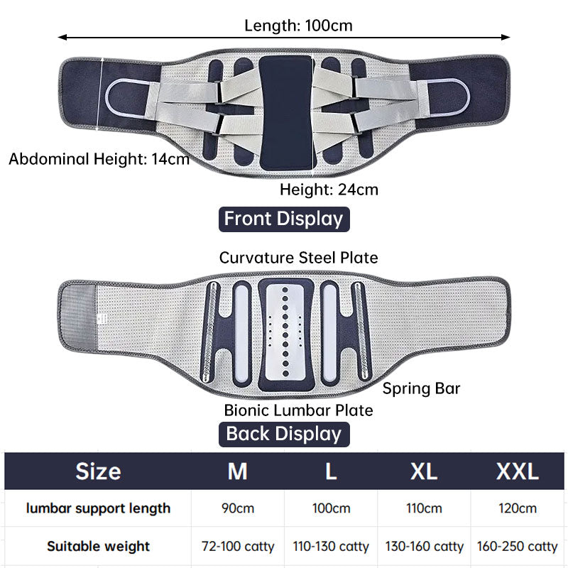 Adjustable Back Support Belt - Pain Relief for Men & Women, Sciatica, Scoliosis, Herniated Disc, Posture Corrector - American Smart