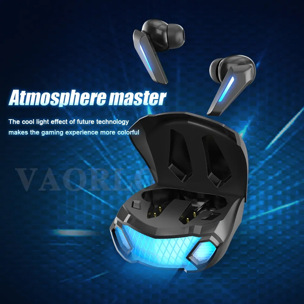Wireless Bluetooth earphones by eprolo with in-ear design, noise reduction, low latency, ideal for gaming and esports.