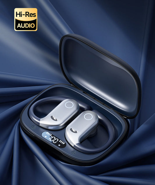 Eprolo M78 open Bluetooth earphones with noise reduction, wireless ear hanging design, suitable for running and sports, digital display.