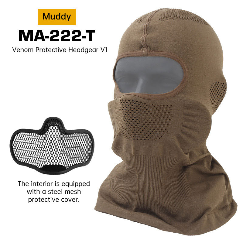 eprolo Venom V1 Balaclava with breathable fabric and UV protection, designed for motorcycle and cycling face masks