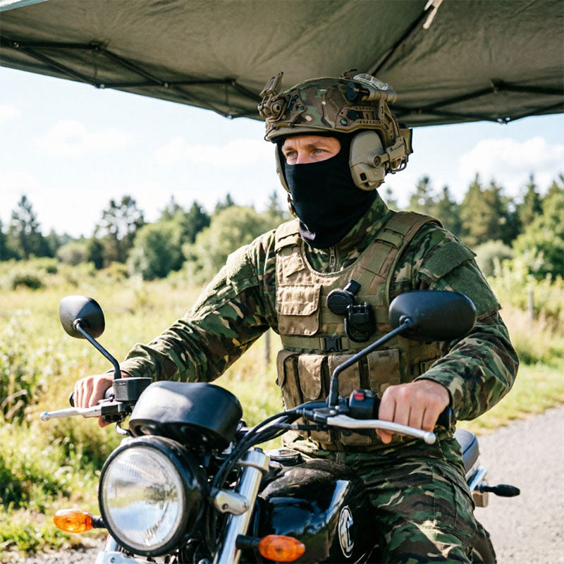 Eprolo Venom V1 balaclava with breathable fabric and UV protection, designed for motorcycle and cycling face mask.