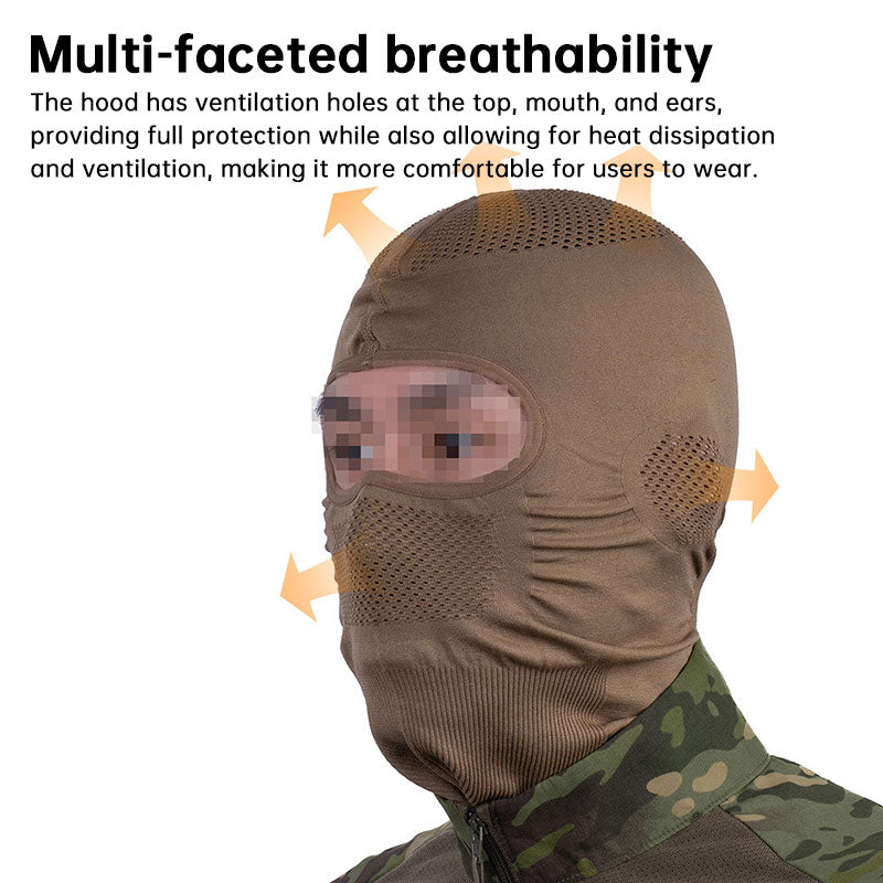 Eprolo Venom V1 balaclava with breathable fabric and UV protection, designed for motorcycle and cycling face mask use.