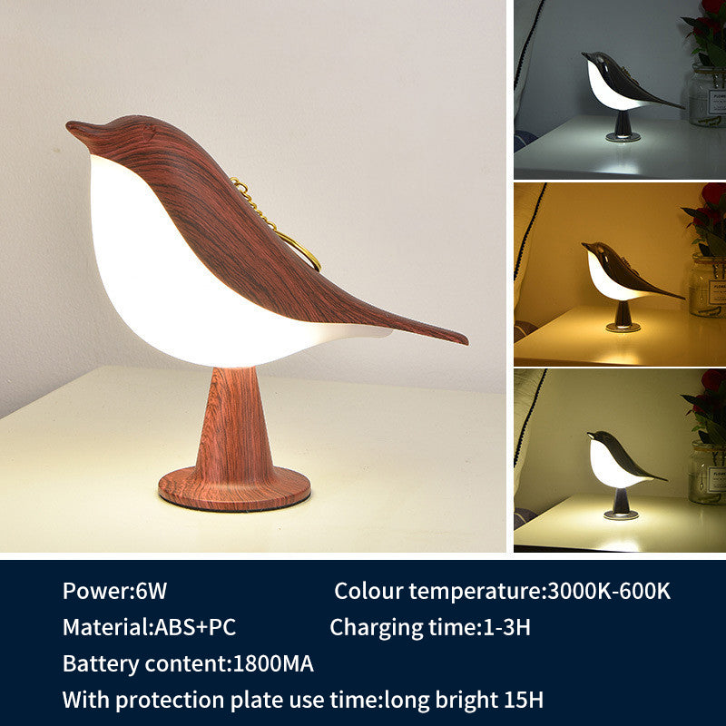 eprolo Creative Magpie Aromatherapy Car Lamp with three color touch control, decorative bird night lamp for bedside and atmosphere lighting