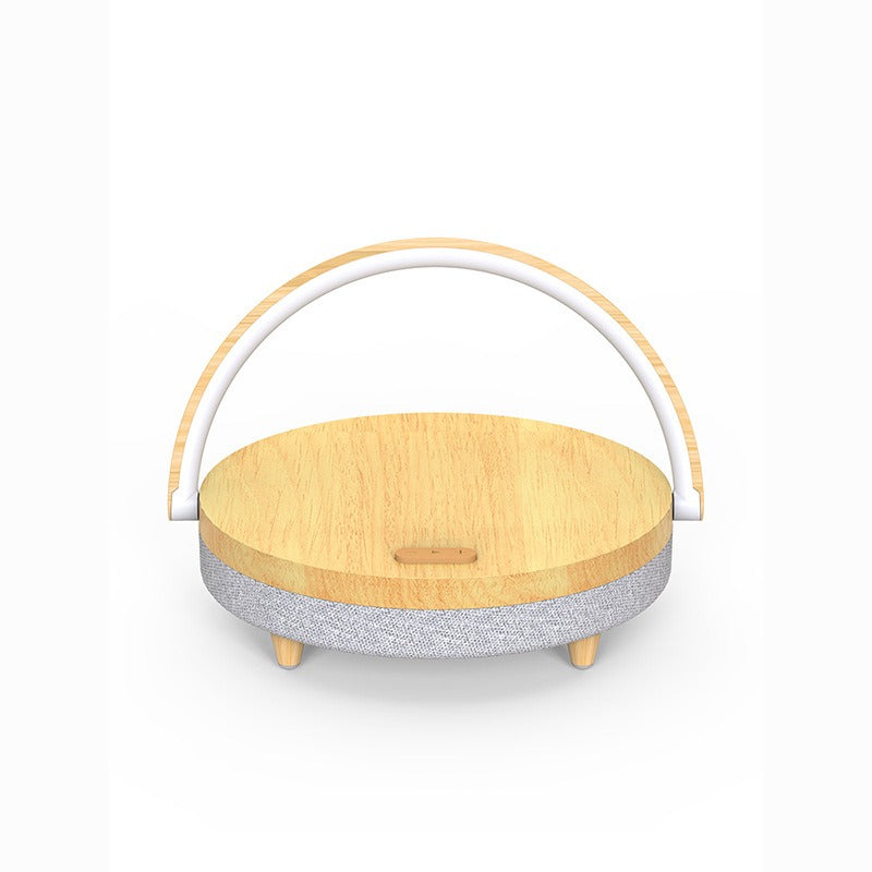 Eprolo living desk lamp with wireless charging pad, Bluetooth speaker, minimalist design, bedside lamp, and mobile phone charging station.
