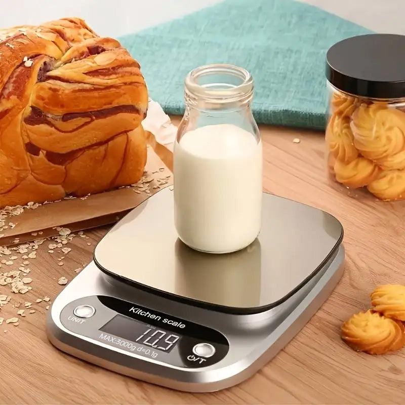 eprolo high-precision kitchen scale with LCD display, 10kg capacity for food, baking, and jewelry weighing, multi-function design