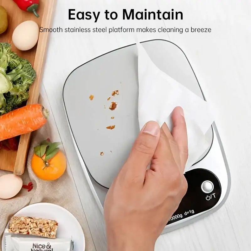 eprolo high-precision kitchen scale with LCD display, 10kg capacity for food, baking, and jewelry weighing, multi-function design