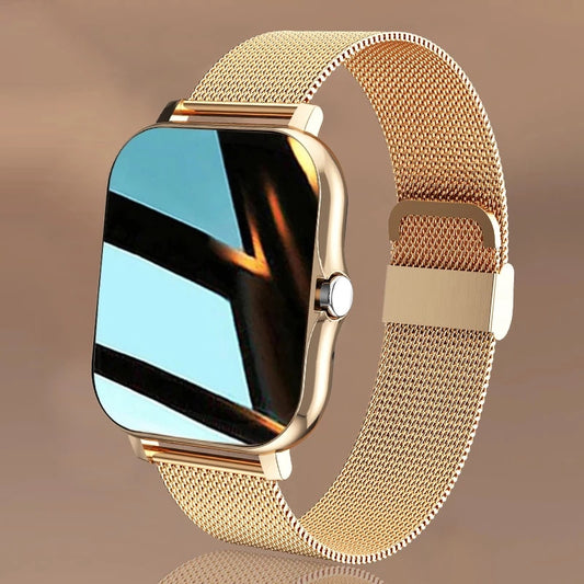 Women’s smart watch with 1.69-inch color touch screen, fitness tracker, Bluetooth call, and full touch display by eprolo.