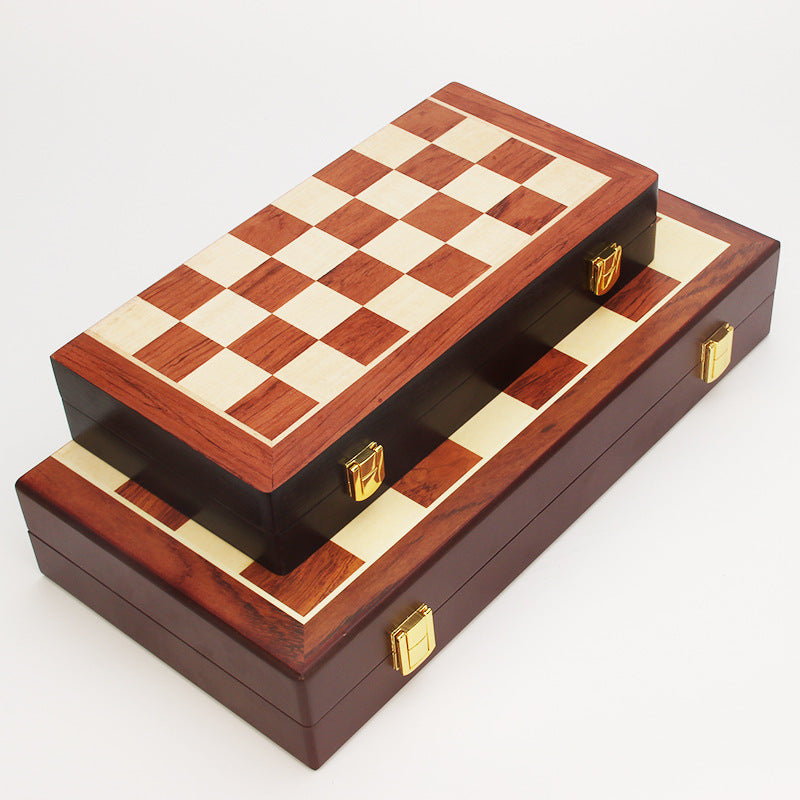 High-end metal international chess set with folding board, featuring Western-style chess pieces by eprolo.