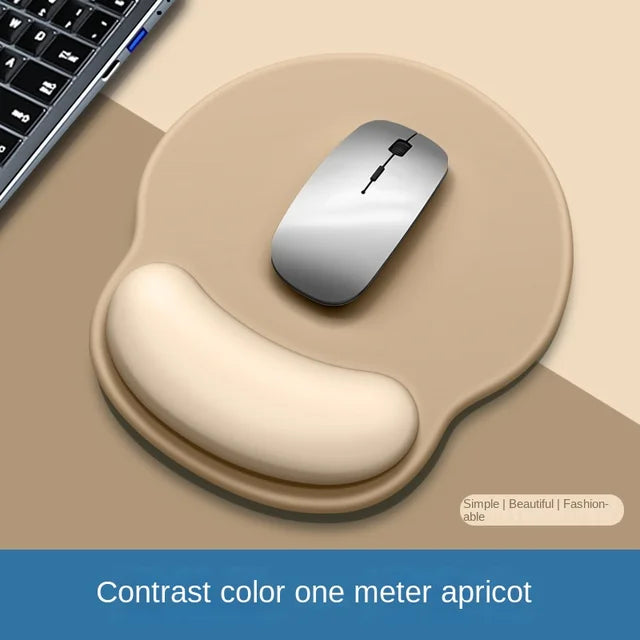 Eprolo gradient silicone mouse pad wrist guard with logo, ergonomic support for female computer users, and wrist comfort.