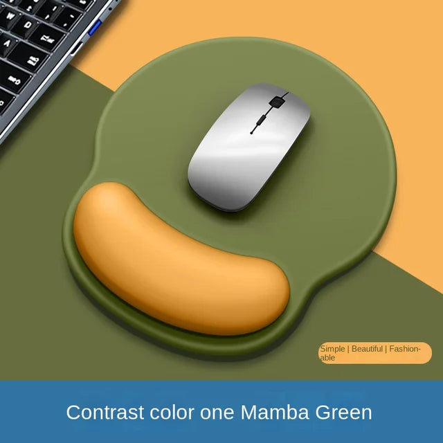 Eprolo gradient silicone mouse pad wrist guard with logo, providing wrist support and comfort for computer use.