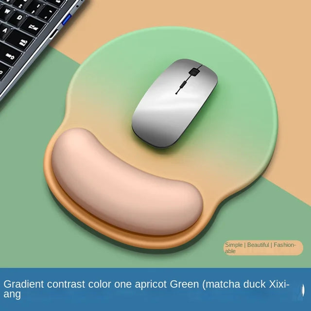 Eprolo gradient silicone mouse pad with wrist support and logo, featuring a built-in wrist guard for ergonomic comfort.