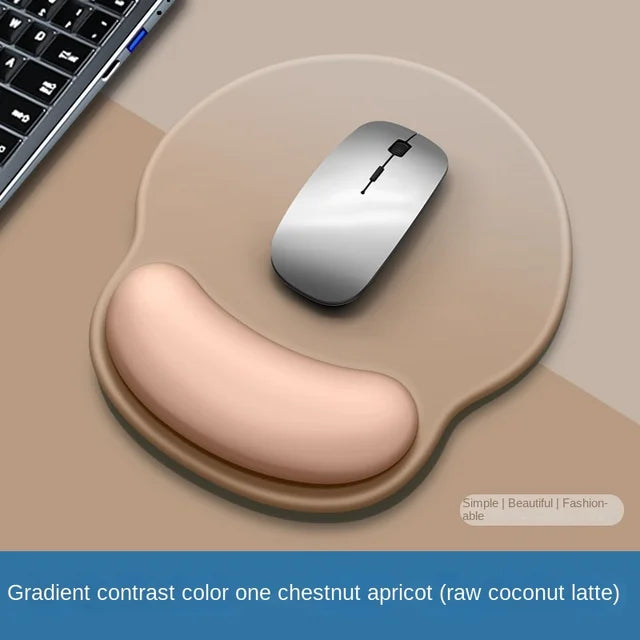 Eprolo gradient silicone mouse pad with wrist support and logo, designed for female computer use and ergonomic comfort
