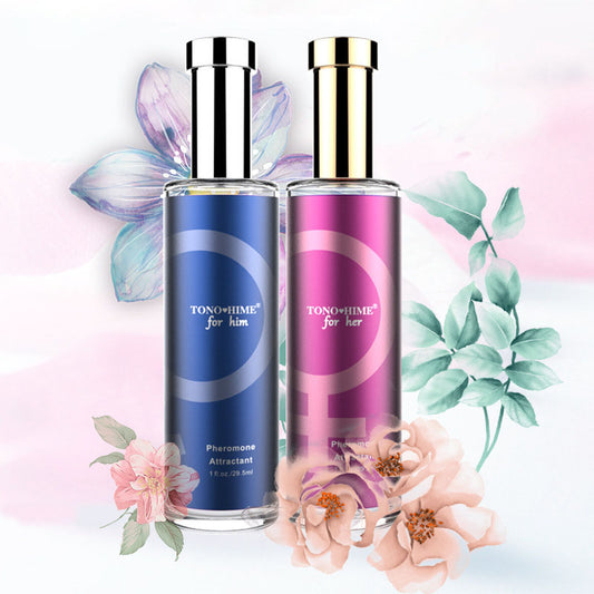 Eprolo Moai perfume pheromones bottle with gold powder, designed for couples and adult intimacy, featuring elegant packaging.