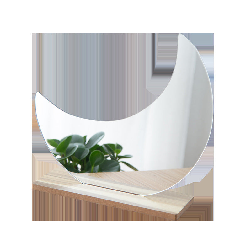 Irregular acrylic vanity mirror for women, photo props and desk makeup use, featuring a modern design by eprolo.