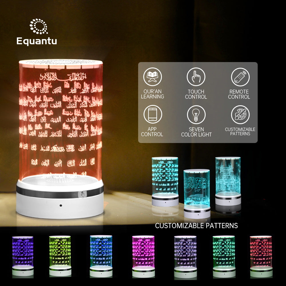Eprolo smart portable small desk lamp with acrylic touch cylinder design, color remote control, and night light functionality.