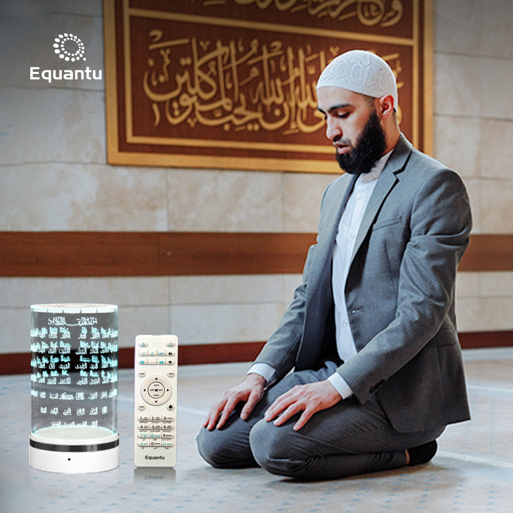 Eprolo smart portable small desk lamp with acrylic touch cylinder design, color remote control, night light functionality