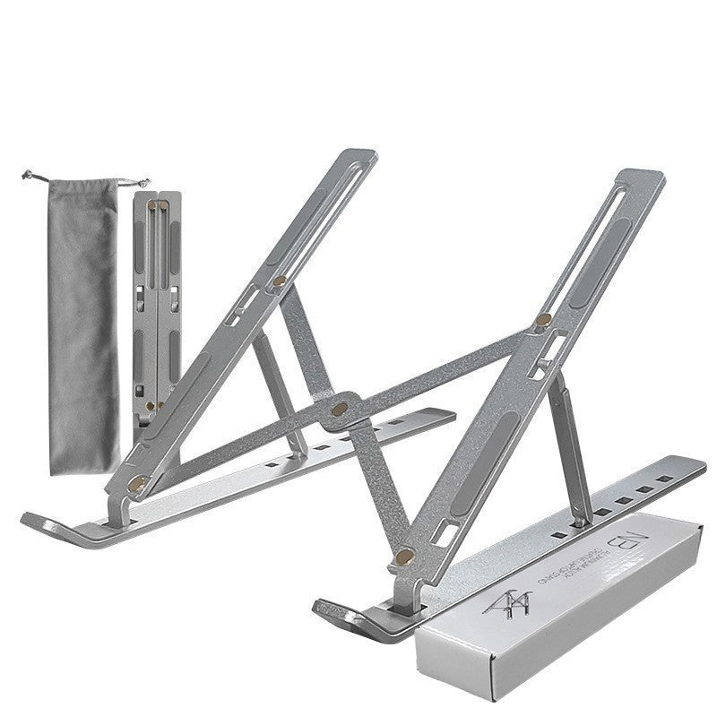 Foldable portable notebook stand by eprolo with aluminum alloy cooling pad and stable high bracket for desktop computer support.
