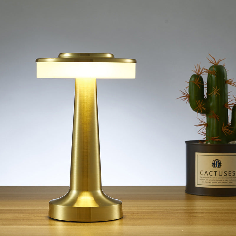 Eprolo LED retro metal desk lamp with USB recharge, touch control, creative bedside night light, ideal for reading and workspace.