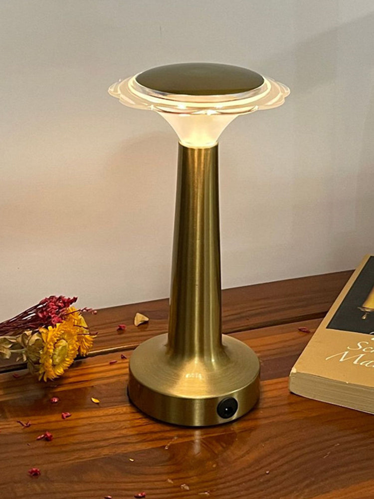Eprolo LED retro metal desk lamp with touch control, USB rechargeable, ideal as a creative bedside night light.