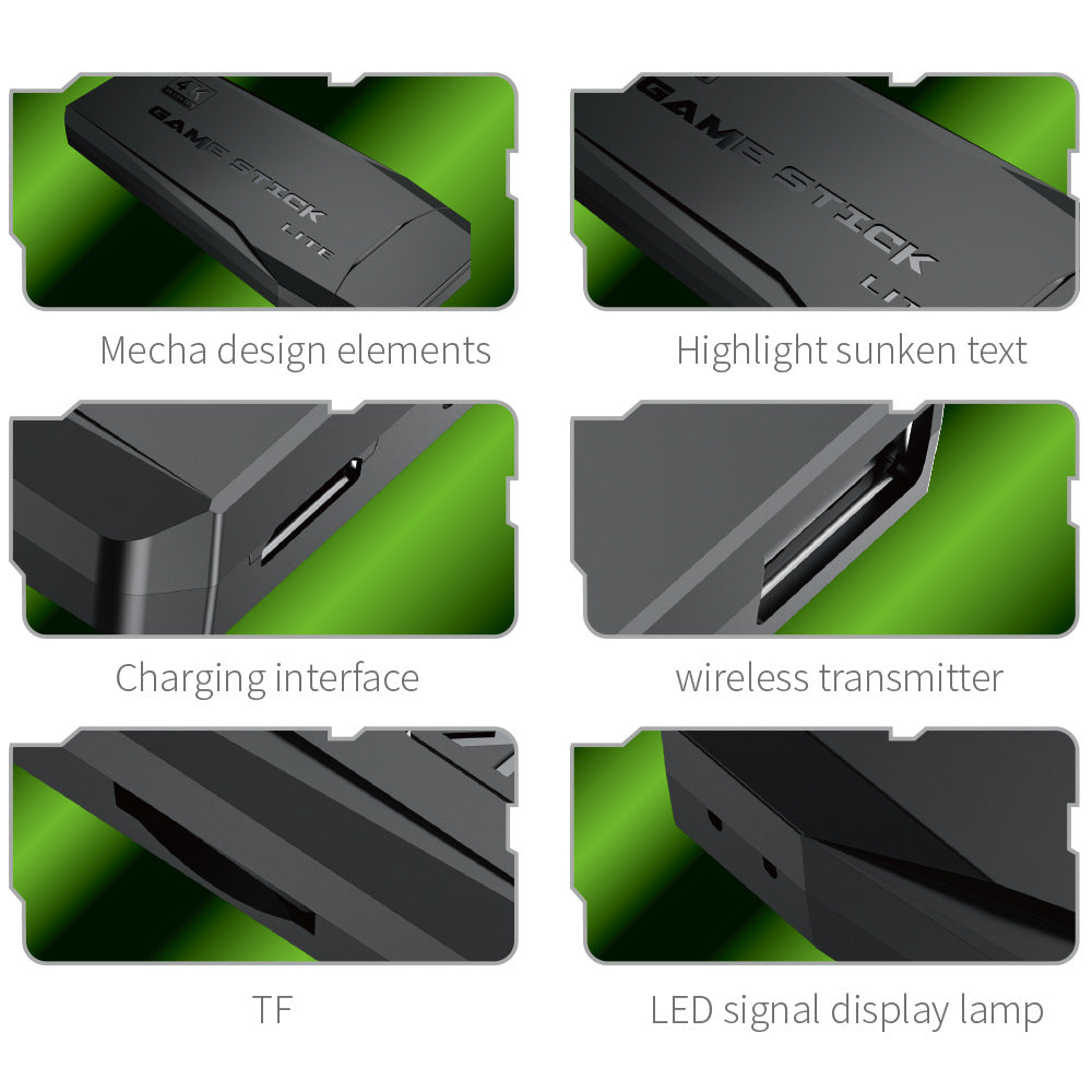 eprolo TV game console M8 with double handles, HDMI connection, 10000 emulators, and 2.4G wireless controllers for home gaming