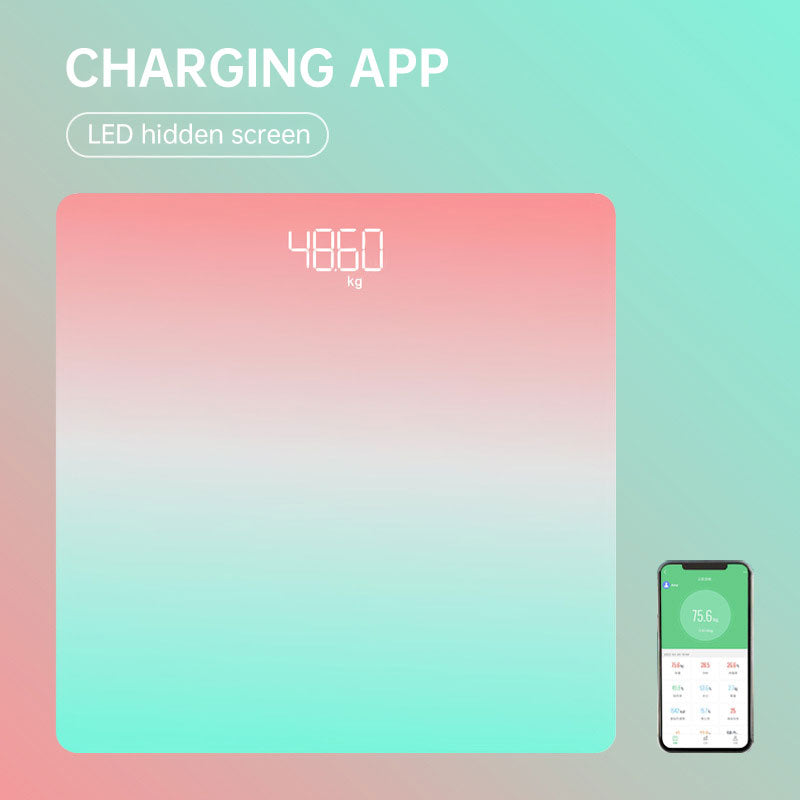 eprolo ocean green Bluetooth smart weight scale with electronic height measurement, professional body fat and health tracking at home