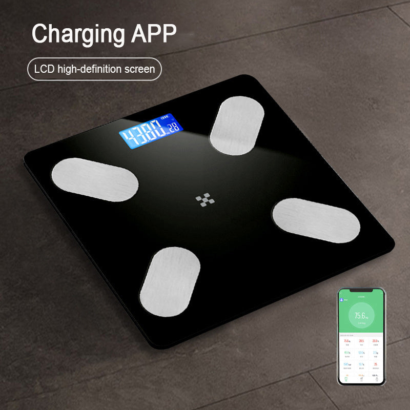 Eprolo ocean green Bluetooth digital weight scale with height measurement and body fat analysis for home health tracking.
