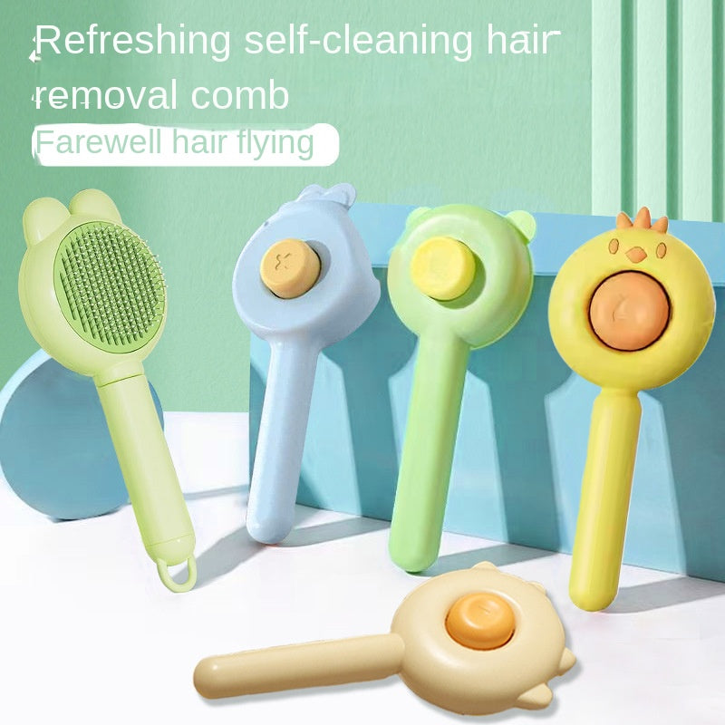Creative Design Pet Comb Cat Self-Cleaning Needle Comb Dog Comb for Removing Loose and Dead Hair Cat Grooming Comb Wholesale - American Smart